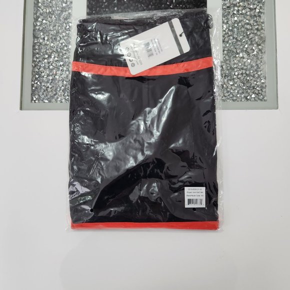 NWT - SAVE 80% OFF!!  SUPER CUTE BLACK SHORT SPORTS SKORT WITH ORANGE STRIPE - Picture 4 of 4